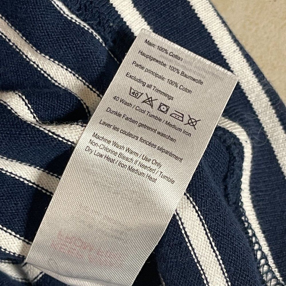 Joules Brittany Blue White Cotton Striped Dress 8 - Picture 12 of 12